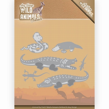 Amy Design Snijmal Wild Animals Outback Crocodile ADD10206