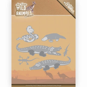 Amy Design Snijmal Wild Animals Outback Crocodile ADD10206*