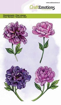 Craft Emotions Clear Stamp Peony 130501/1325