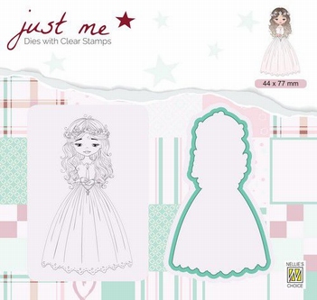 Nellie Snellen Snijmal + Stempel Just Me Girl JMSD004*