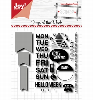 Joy! Crafts Clear Stamp+Snijmal Days of the Week 6004/0036*