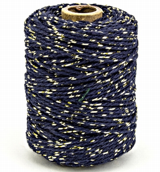 Vivant Katoenen Koord Twist Donkerblauw/Goud 1050.5002.44