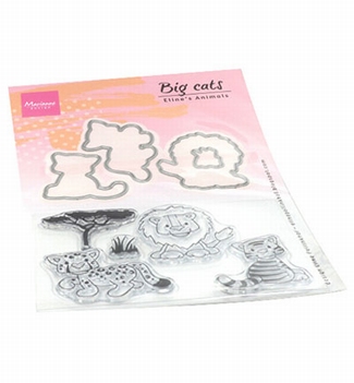 Marianne Design clear stamp Eline's Big Cats EC0182