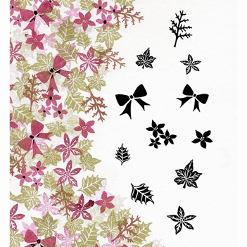 Card-io Majestix Clear Stamp Bijou Blooms MABIJ-01