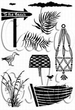 Card-io Clear Stamp Beach Trail CCSTBEA-01