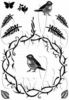 Card-io Clear Stamp Thorny Wreath & Sprigs CDCCSTTHO-02