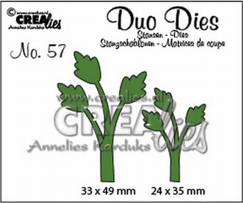 Crealies Duo Dies nr. 57 Bladeren CLDD57