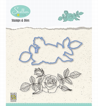 Nellie Snellen Stamps & Dies Flowers - Rose HDCS006