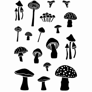 Card-io Clear Stamp Tiny Toadstools CDCCSTTI-01