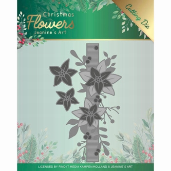 Jeanine's Art Snijmal Flowers - Poinsettia Border JAD10105*