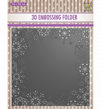 Nellie Snellen 3D Embossing Folder Snowflake Frame EF3D015