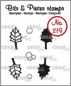 Crealies Clear Stamp Bits & Pieces Holly Leaves CLBP219