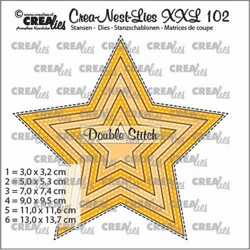 Crea-Nest-Lies set mallen nummer 102 XXL Star CLNestXXL102