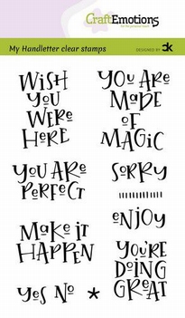 Craft Emotions Clear Stamp Handletter - Wish you 130501/2205