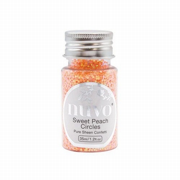 Nuvo Pure Sheen Confetti Sweet Peach Circles 1068N