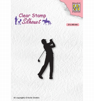 Nellie Snellen Silhouette Clear Stamp Golfer SIL069