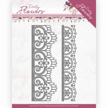 Precious Marieke Snijmal Pretty Flowers-Lace Border  PM10189*