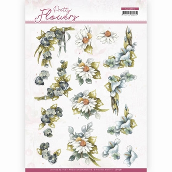 Precious Marieke knipvel Pretty Flowers-Blue Flowers CD11581