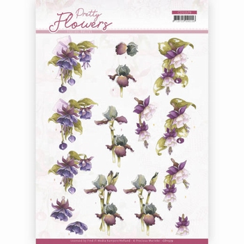 Precious Marieke knipvel Pretty Flowers-Purple FlowerCD11579