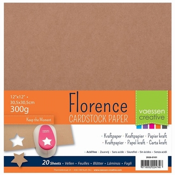 Vaessen Creative Cardstock Florence Kraftpapier 2920-0101