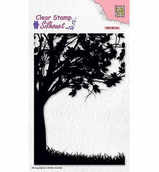 Nellie Snellen Silhouette Clear Stamp Tree SIL074