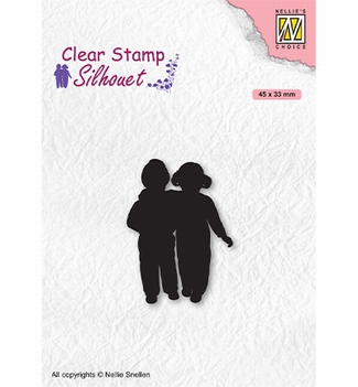 Nellie Snellen Silhouette Clear Stamp Close Friends SIL075