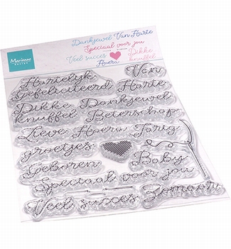 Marianne Design clear stamp Stikselteksten CS1077