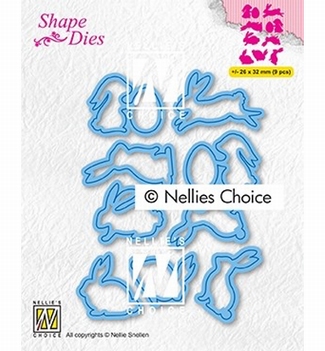 Nellie Snellen Shape Die Collection of Hares SD187