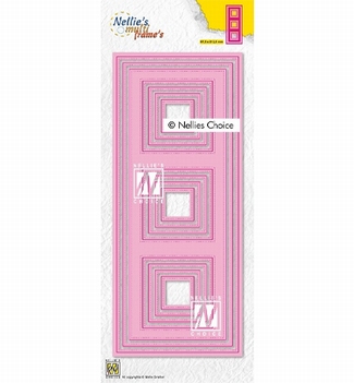 Nellie Snellen Multi Frame Die Slim Lines Squares MFD140*