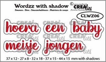 Crealies Tekstmal Wordzz Hoera een Baby CLWZ06