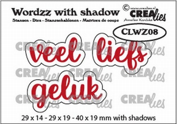 Crealies Tekstmal Wordzz Veel Liefs CLWZ08