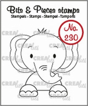 Crealies Clear Stamp Bits & Pieces Olifant CLBP230