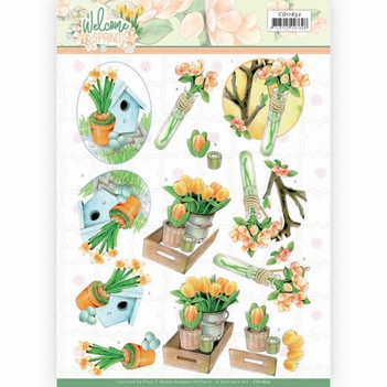 Jeanine's Art Knipvel Welcome Spring - Orange Tulip CD11632