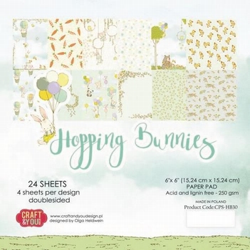 Craft & You Papierblok Hopping Bunnies CPB-HBU15