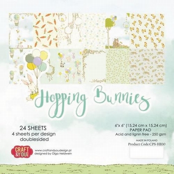 Craft & You Papierblok Hopping Bunnies CPB-HBU15