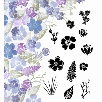 Card-io Majestix Clear Stamp Forest Flora CDMAFO-01