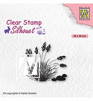 Nellie Snellen Silhouette Clear Stamp Blooming Grass SIL085