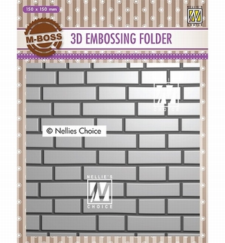 Nellie Snellen 3D Embossing Folder Brick Wall EF3D023