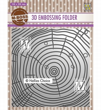 Nellie Snellen 3D Embossing Folder Growth Rings EF3D022