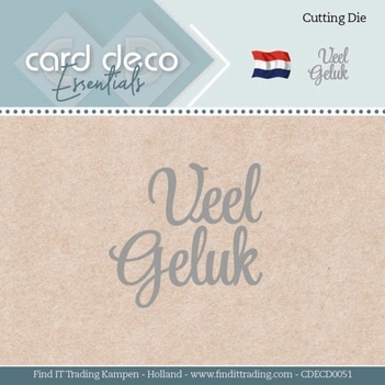 Card Deco Snijmal Veel Geluk CDECD0051