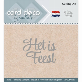 Card Deco Snijmal Het is Feest CDECD0049