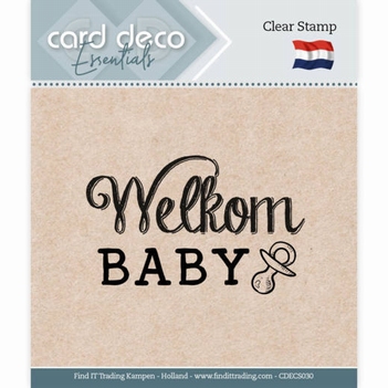Card Deco Clear Stamp Welkom Baby CDECS030