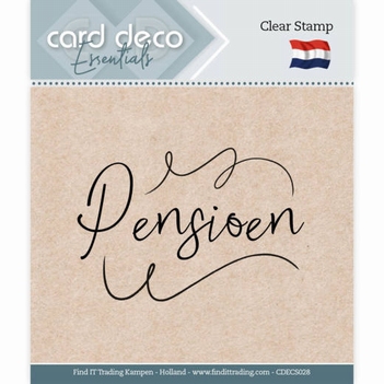 Card Deco Clear Stamp Pensioen CDECS028