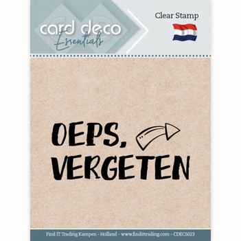 Card Deco Clear Stamp Oeps Vergeten CDECS023