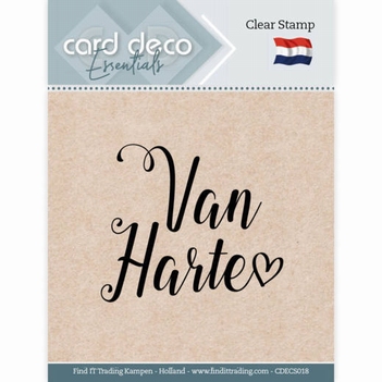 Card Deco Clear Stamp Van Harte CDECS018
