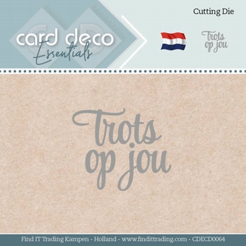 Card Deco Snijmal Trots op Jou CDECD0064
