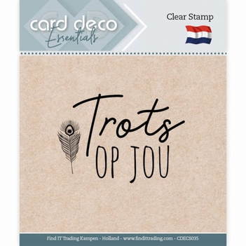 Card Deco Clear Stamp Trots op jou CDECS035