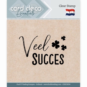 Card Deco Clear Stamp Veel succes CDECS034