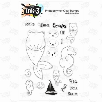 Ink On 3 Clear Stamp My Little Catfish IO035292987098*