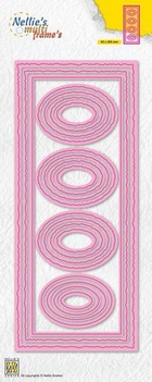 Nellie Snellen Multi Frame Die Slim Lines Ovals MFD141*